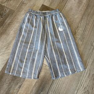 Xander Zhou RARE wide leg striped yin Yang shorts 46 blue white